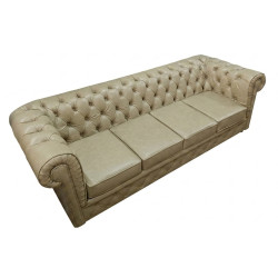 Sofa Chesterfield Normal ze skóry 4 osobowa | Komuto.pl