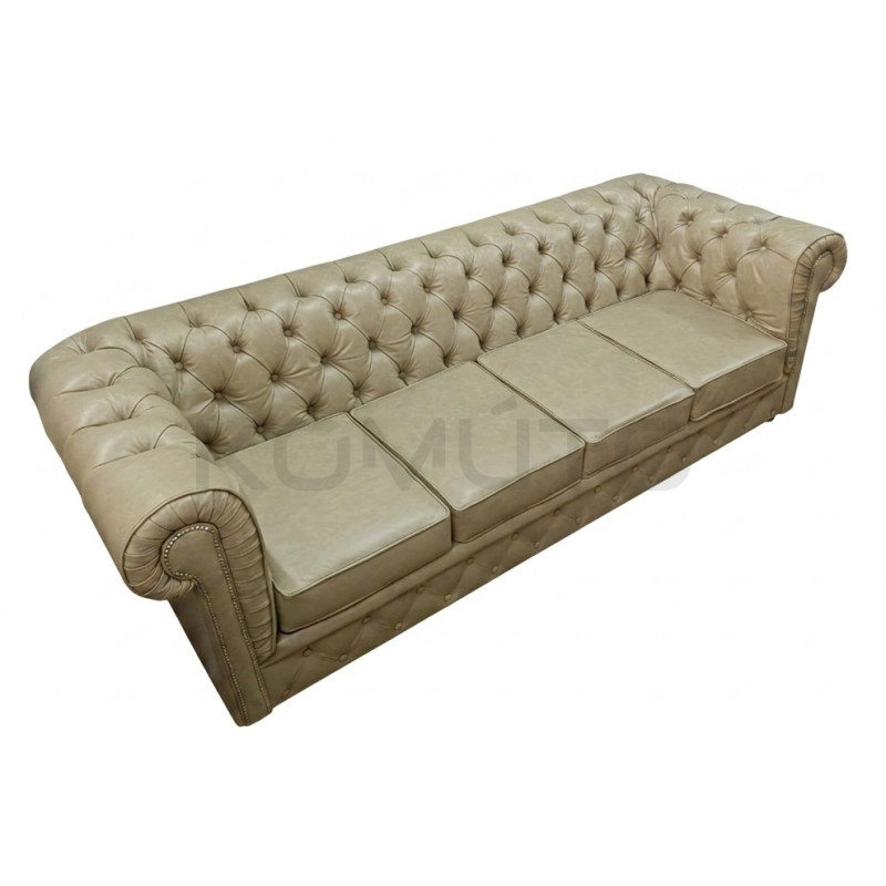Sofa Chesterfield Normal ze skóry 4 osobowa | Komuto.pl