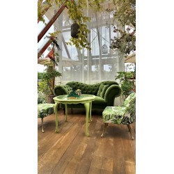 Pikowana Sofa Chesterfield Madame 2 osobowa plusz welur tkanina