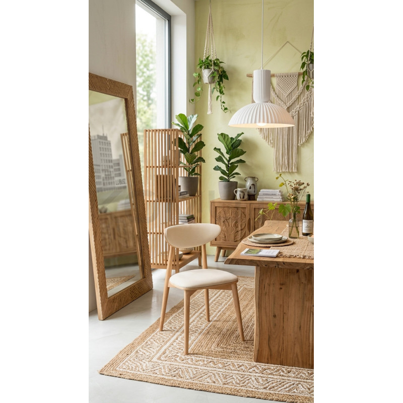 Lampa Morning Ø50 cm – gipsowa lampa z ryflowaniem