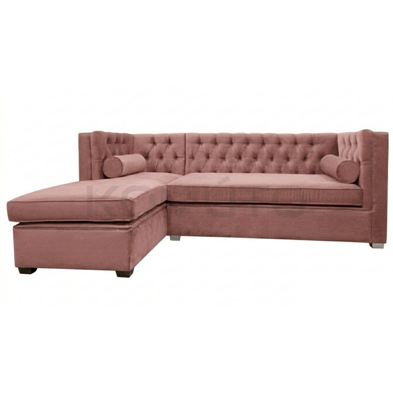 Rozkładany Narożnik Chesterfield ze spaniem London 250x200