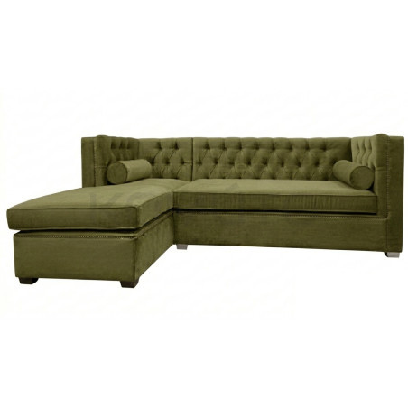Rozkładany Narożnik Chesterfield ze spaniem London 250x200