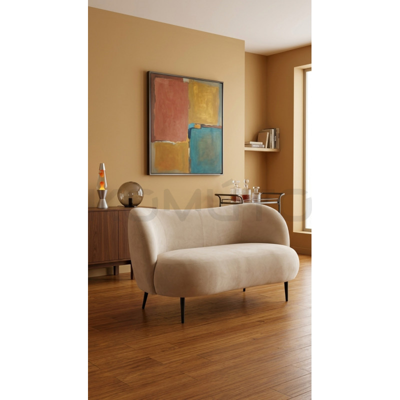 Sofa glamour na wysokich nogach Aldo 2 osobowa