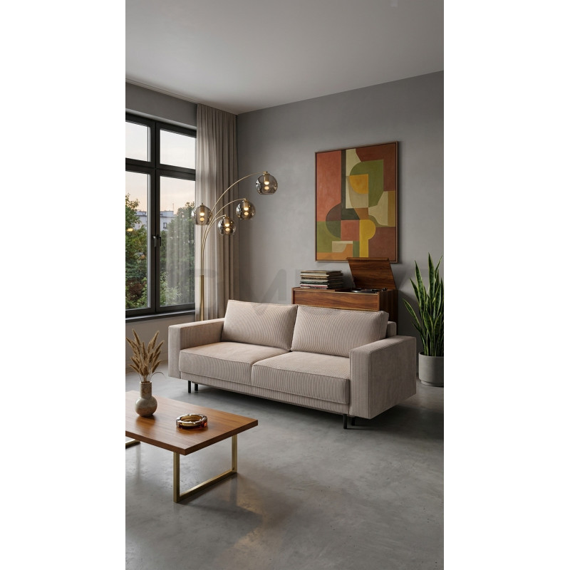 Nowoczesna Sofa z funkcją spania i pojemnikiem ADELE 3 os.