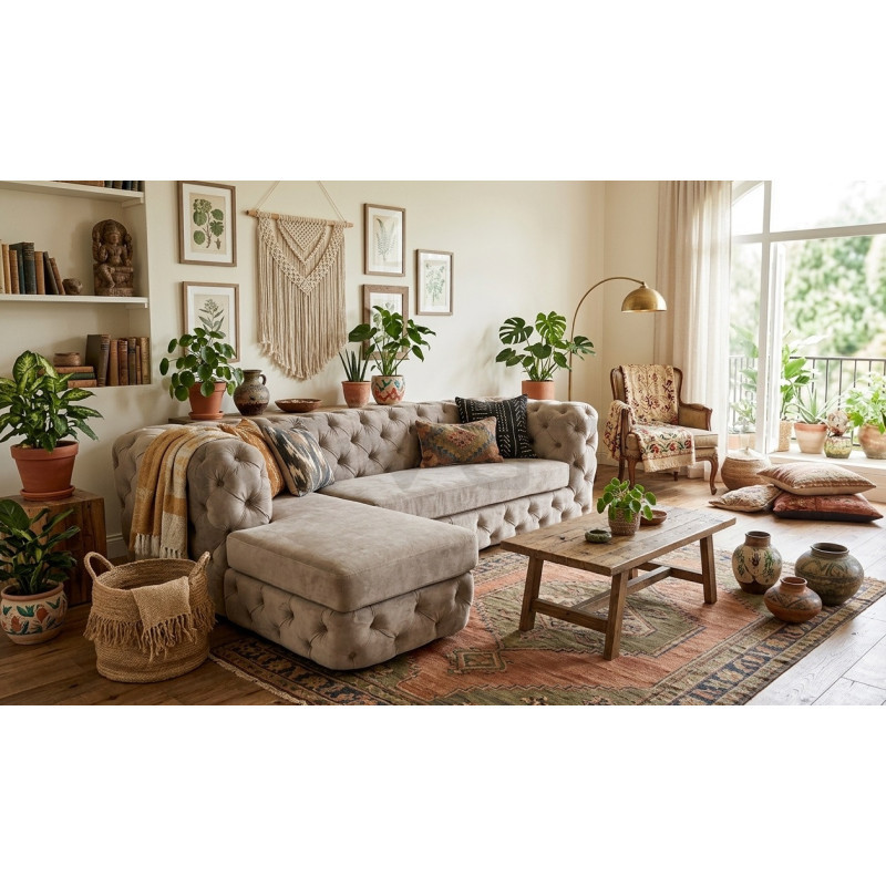 Narożnik Chesterfield Lunar 190x260 cm | Komuto.pl