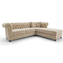 Narożnik Chesterfield z otomaną Lady 270x200 cm do salonu
