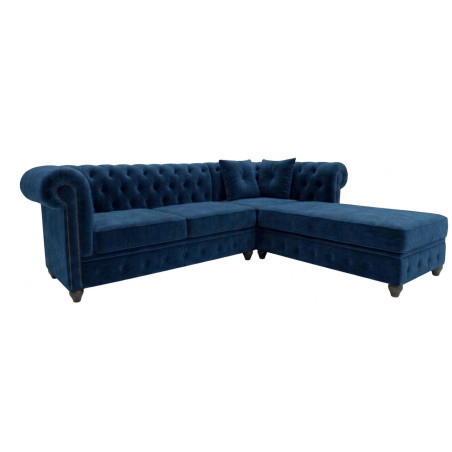 Narożnik Chesterfield z otomaną Lady 270x200 cm do salonu