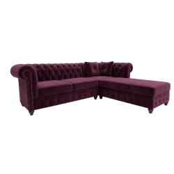 Narożnik Chesterfield z otomaną Lady 270x200 cm do salonu