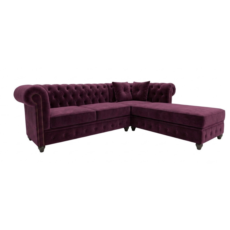 Narożnik Chesterfield z otomaną Lady 270x200 cm do salonu