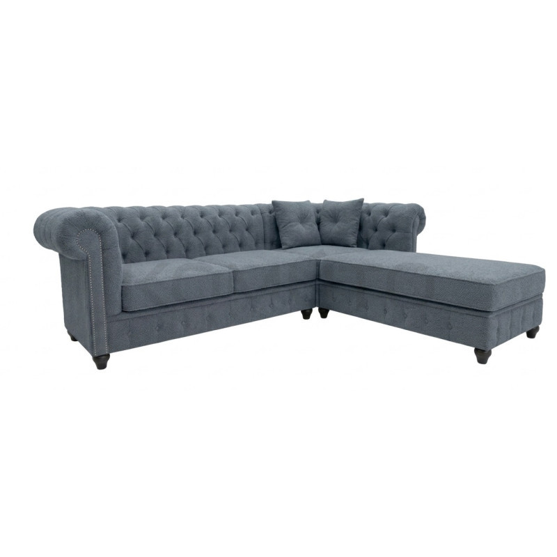 Narożnik Chesterfield z otomaną Lady 270x200 cm do salonu