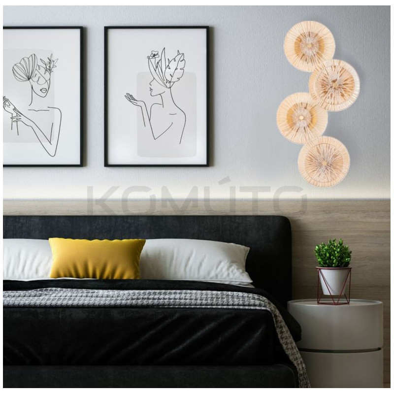 Dekoracyjny KINKIET LUXIO-4 LED BURSZTYNOWY