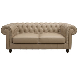 Sofa Chesterfield w skórze Canon 2 osobowa | Komuto.pl