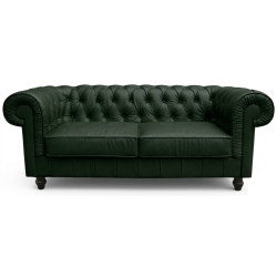Sofa Chesterfield w skórze Canon 2 osobowa | Komuto.pl