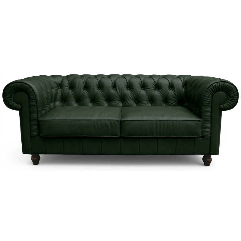 Sofa Chesterfield w skórze Canon 2 osobowa | Komuto.pl