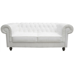Sofa Chesterfield w skórze Canon 2 osobowa | Komuto.pl