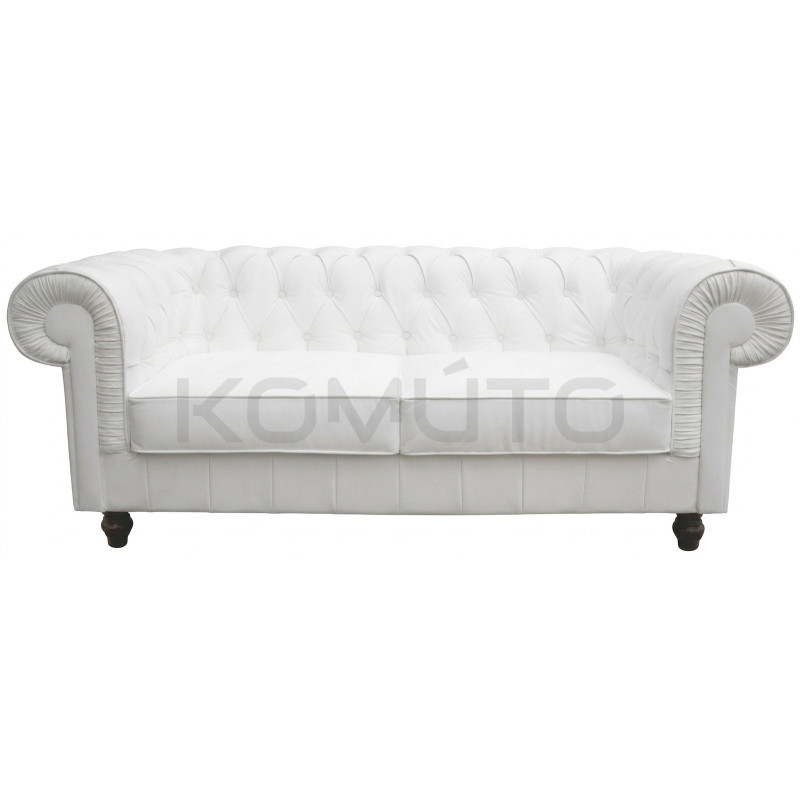 Sofa Chesterfield w skórze Canon 2 osobowa | Komuto.pl