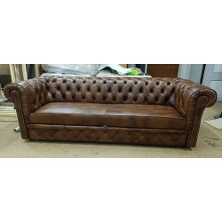 Sofa Chesterfield Normal W Skórze Z Funkcją Spania 4 os.