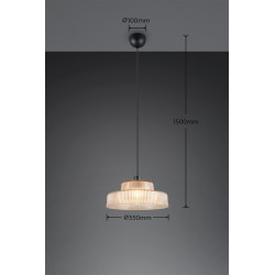 Szklana lampa Caro | Rzeźba i światło w stylu retro