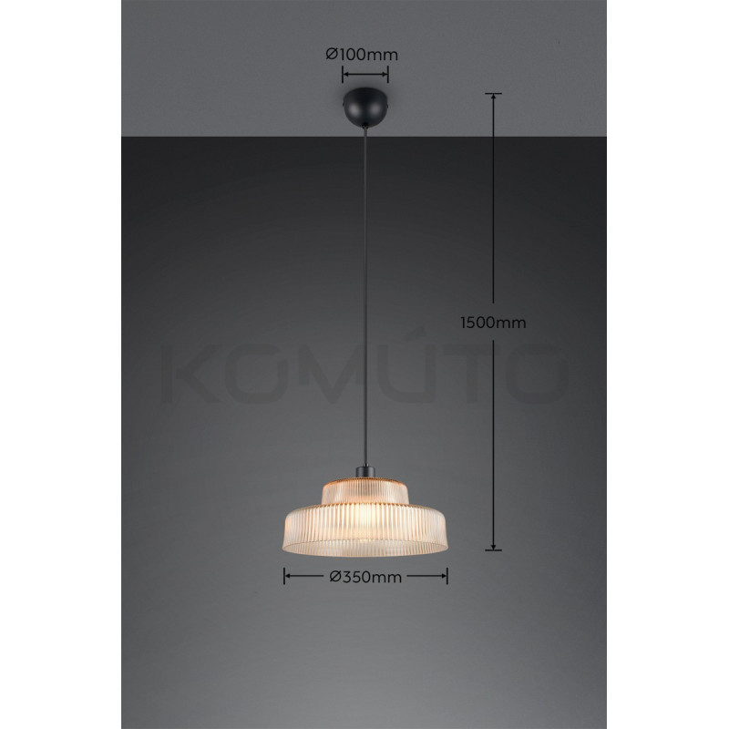 Szklana lampa Caro | Rzeźba i światło w stylu retro