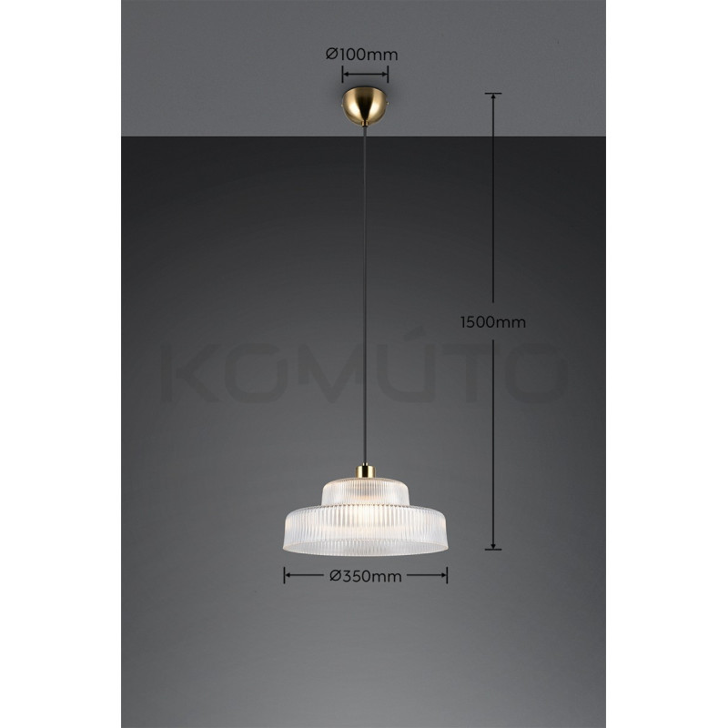 Szklana lampa Caro | Rzeźba i światło w stylu retro
