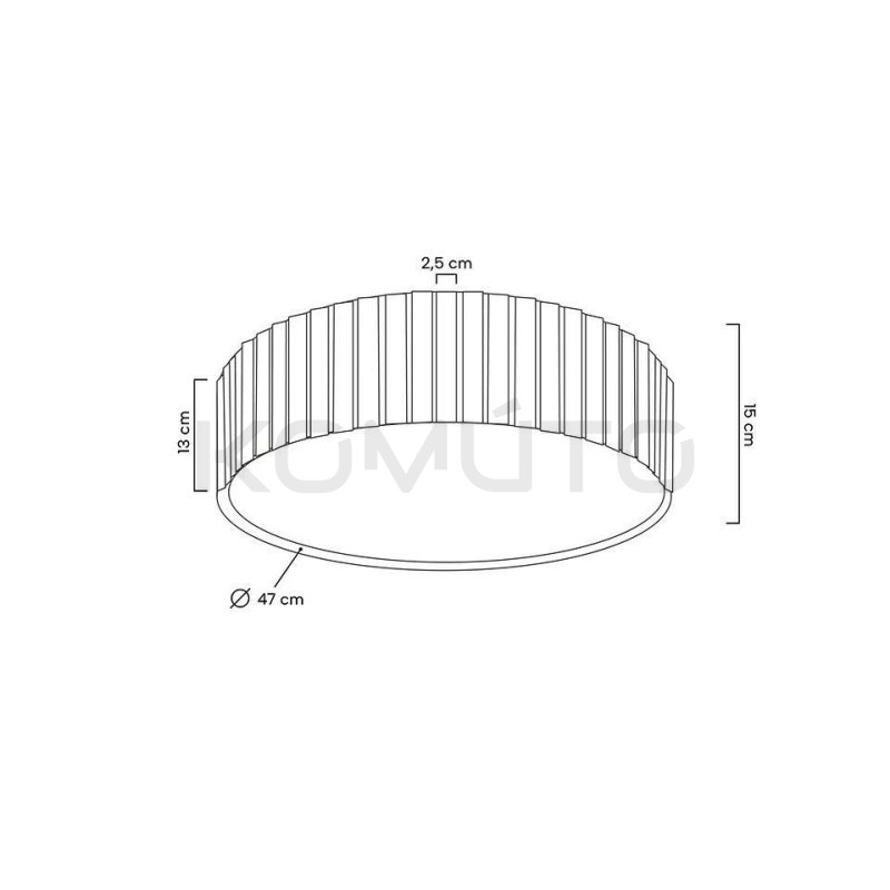 Plafon CROWN 50 złoty – designerski plafon z kryształami LED