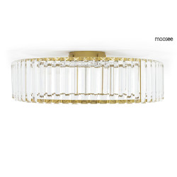 Plafon CROWN 50 złoty – designerski plafon z kryształami LED