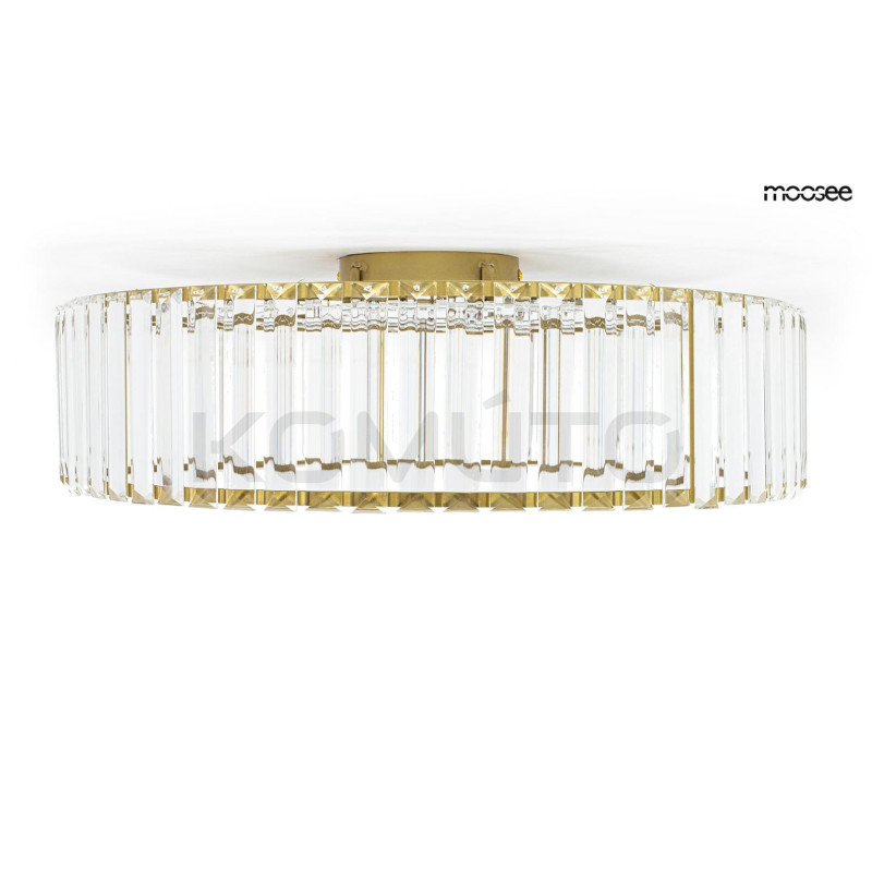Plafon CROWN 50 złoty – designerski plafon z kryształami LED