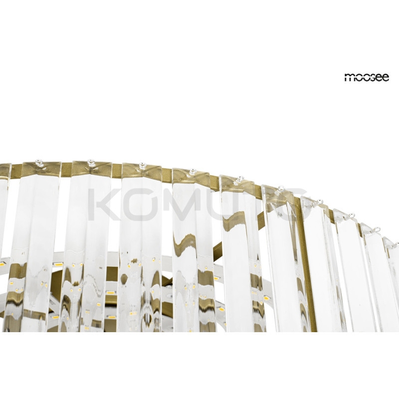 Plafon CROWN 50 złoty – designerski plafon z kryształami LED
