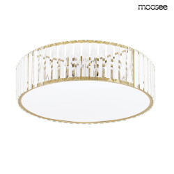 Plafon CROWN 50 złoty – designerski plafon z kryształami LED