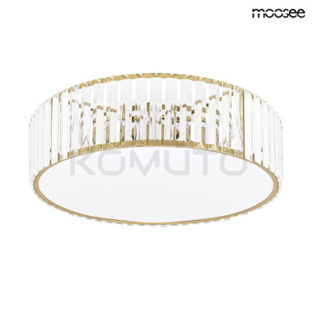 Plafon CROWN 50 złoty – designerski plafon z kryształami LED