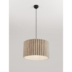 Lampa wisząca Demeter – lampa z lnianej tkaniny
