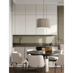 Lampa wisząca Demeter – lampa z lnianej tkaniny