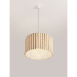 Lampa wisząca Demeter – lampa z lnianej tkaniny