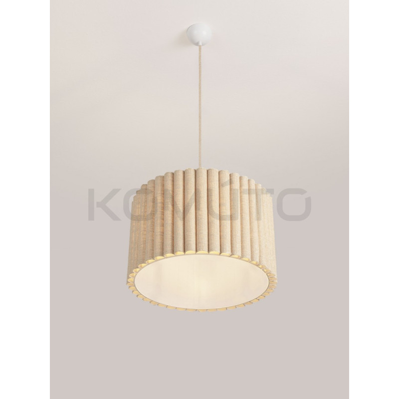 Lampa wisząca Demeter – lampa z lnianej tkaniny