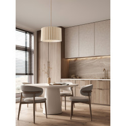 Lampa wisząca Demeter – lampa z lnianej tkaniny