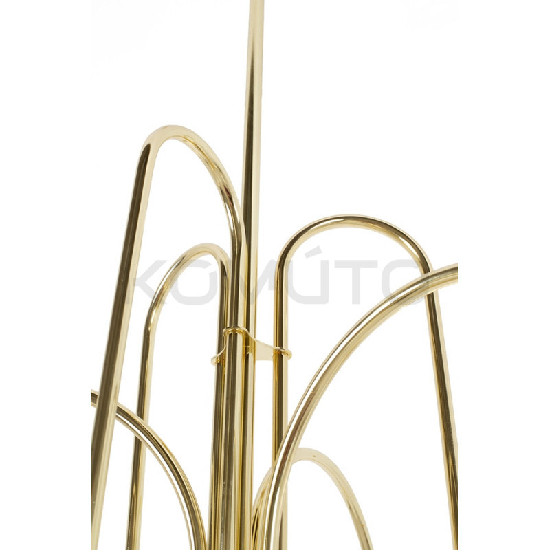 Lampa wisząca glamour NERI złota białe klosze do salonu