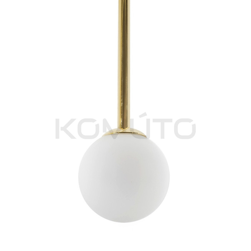 Lampa wisząca glamour NERI złota białe klosze do salonu