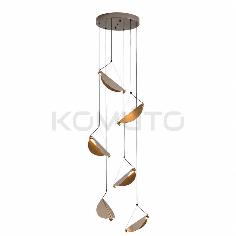 Lampa NAMI-6 LED – artystyczna forma w szarym aluminium