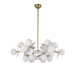 Lampa CHIC-6 złoto-biała Ø 90 cm – artystyczna forma