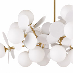Lampa CHIC-6 złoto-biała Ø 90 cm – artystyczna forma