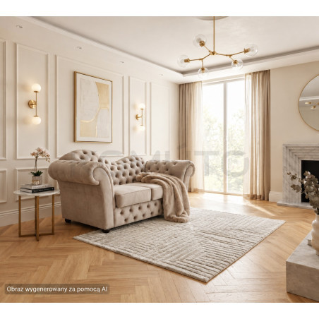 Mała sofa chesterfield z funkcją spania Madame Wave 2 os.