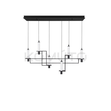 NEXO – czarna lampa wisząca LED | Komuto