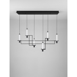 NEXO – czarna lampa wisząca LED | Komuto