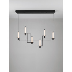 NEXO – czarna lampa wisząca LED | Komuto
