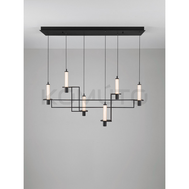 NEXO – czarna lampa wisząca LED | Komuto