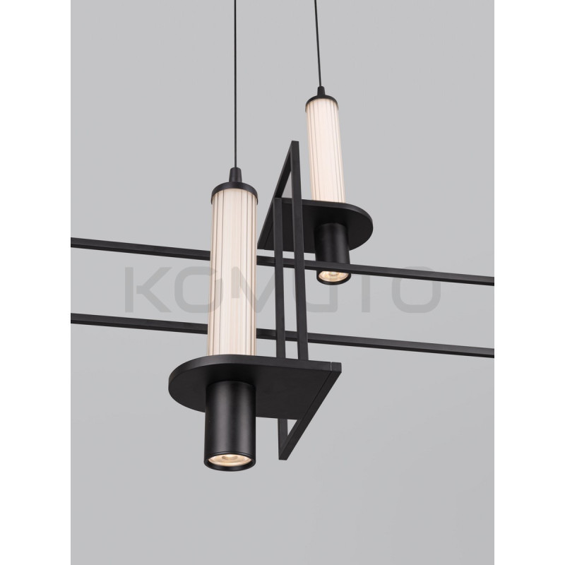 NEXO – czarna lampa wisząca LED | Komuto