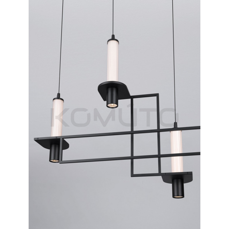 NEXO – czarna lampa wisząca LED | Komuto