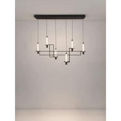 NEXO – czarna lampa wisząca LED | Komuto