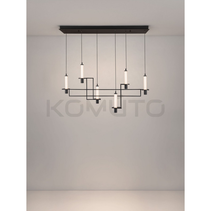NEXO – czarna lampa wisząca LED | Komuto