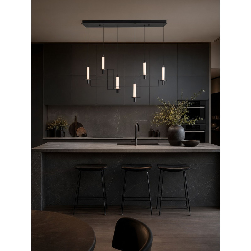 NEXO – czarna lampa wisząca LED | Komuto